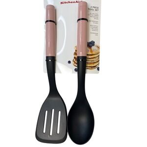KitchenAid Pink‎ and Black Utensil Set